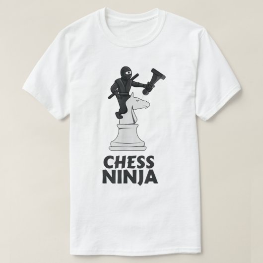 Chess Ninja | Funny Strategy Gamer Design T-shirt (Design voorkant)