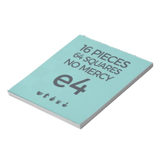 Chess Note Pad: No Mercy Notitieblok (Linkerzijde)