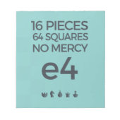 Chess Note Pad: No Mercy Notitieblok (Voorkant)