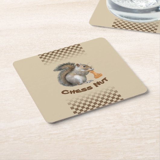 Chess Nut Kartonnen Onderzetters (Schuin)