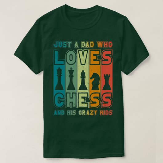 Chess Pa is gewoon een vader die van schaakpaprika T-shirt (Design voorkant)