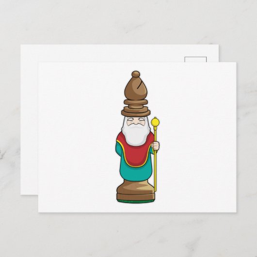 Chess part Bishop Chess Briefkaart (Voorkant / Achterkant)