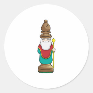Chess part Bishop Chess Ronde Sticker