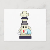 Chess part King als Waiter met Towel Briefkaart (Voorkant)