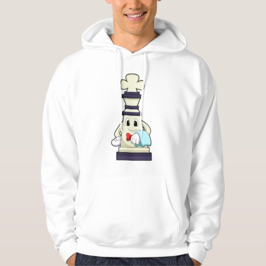 Chess part King als Waiter met Towel Hoodie (Voorkant)