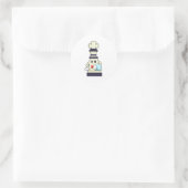 Chess part King als Waiter met Towel Ronde Sticker (Tas)