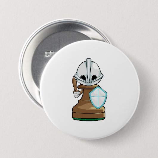 Chess part Pawn Chess Ronde Button 7,6 Cm (Voorkant /achterkant)