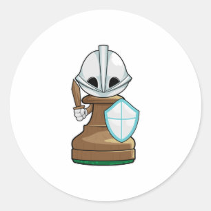 Chess part Pawn Chess Ronde Sticker