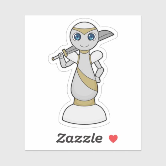 Chess part Pawn Sword Chess Sticker (Vel)