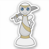 Chess part Pawn Sword Chess Sticker (Voorkant)
