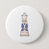 Chess part Queen Chess Ronde Button 7,6 Cm (Voorkant)