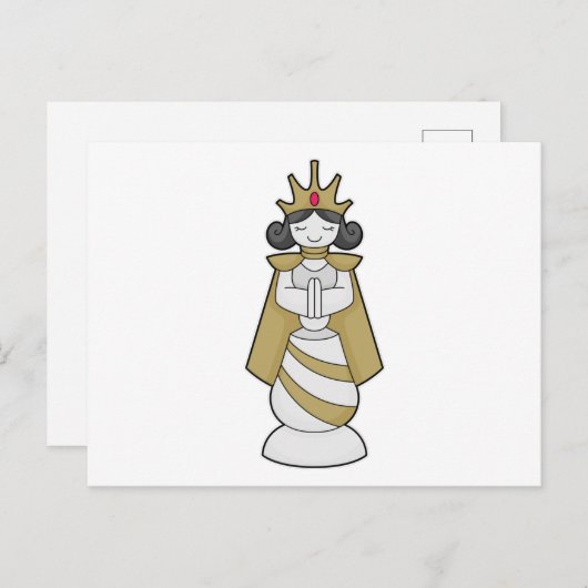 Chess part Queen Crown Chess Briefkaart (Voorkant / Achterkant)