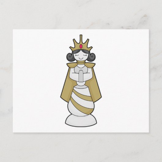 Chess part Queen Crown Chess Briefkaart (Voorkant)