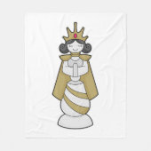 Chess part Queen Crown Chess Fleece Deken (Voorkant)