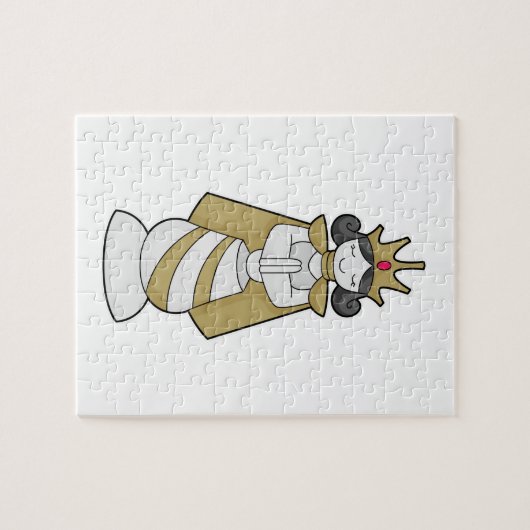 Chess part Queen Crown Chess Legpuzzel (Horizontaal)