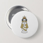 Chess part Queen Crown Chess Ronde Button 7,6 Cm (Voorkant /achterkant)
