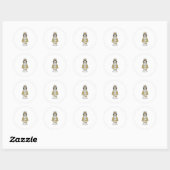 Chess part Queen Crown Chess Ronde Sticker (Vel)