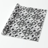 Chess Pattern Cadeaupapier (Uitgerold)