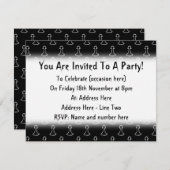 Chess Pattern in Black and White. Kaart (Voorkant / Achterkant)