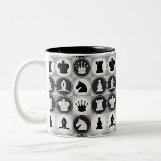 Chess Pattern Tweekleurige Koffiemok