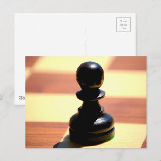 Chess Pawn Briefkaart (Voorkant / Achterkant)