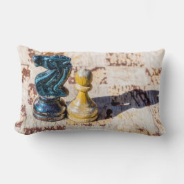 Chess Pawn en Knight - Veteranen Kussen