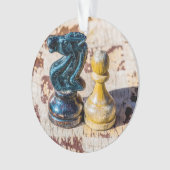 Chess Pawn en Knight - Veteranen Ornament (voorkant)