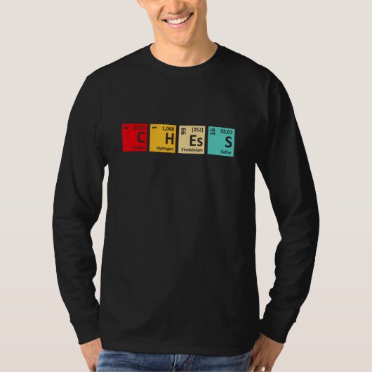 Chess Periodic Table Chess Player Pun Quote T-shirt (Voorkant)