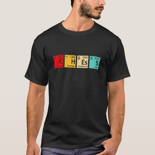 Chess Periodic Table Chess Player Pun Quote T-shirt (Voorkant)
