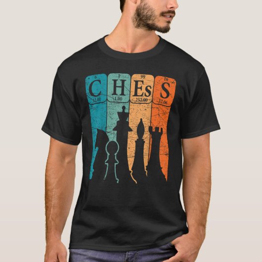 Chess Periodic Table Elements Nerd Chess Player VI T-shirt (Voorkant)