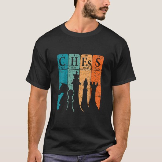 Chess Periodic Table Elements Nerd Chess Player VI T-shirt (Voorkant)