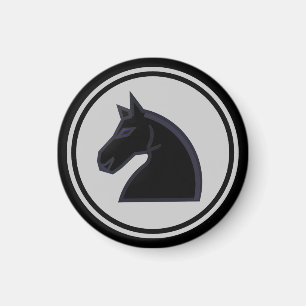 Chess Piece Black Knight Magneet