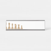 Chess Piece Board Game Bureau Naambordje (Voorkant)