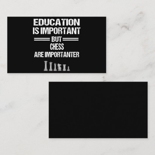 Chess Piece Education Humor Sarcastic Funny Christ Informatiekaartje (Voorkant / Achterkant)