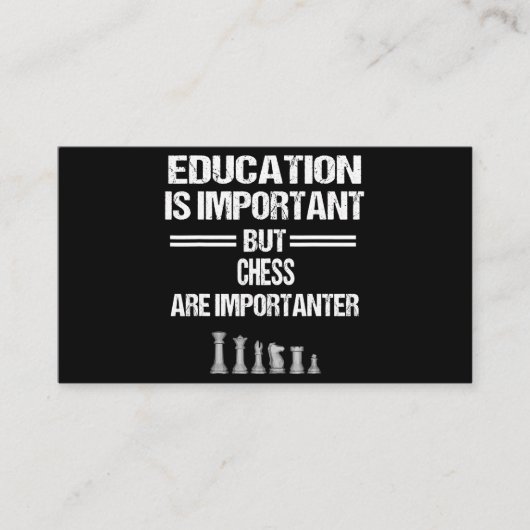 Chess Piece Education Humor Sarcastic Funny Christ Informatiekaartje (Voorkant)