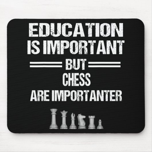 Chess Piece Education Humor Sarcastic Funny Christ Muismat (Voorkant)