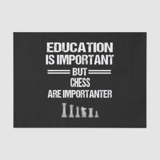 Chess Piece Education Humor Sarcastic Funny Christ Tissuepapier (Voorkant)
