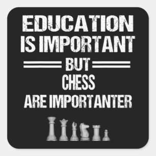 Chess Piece Education Humor Sarcastic Funny Christ Vierkante Sticker