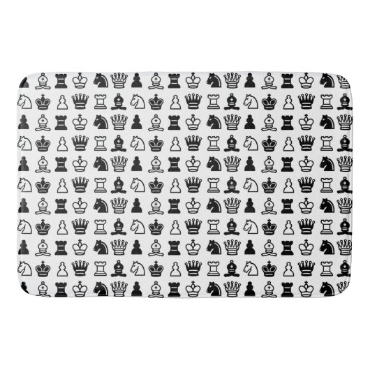 Chess Piece Pattern Badmat (Voorkant)