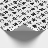 Chess Piece Pattern Cadeaupapier (Hoek)