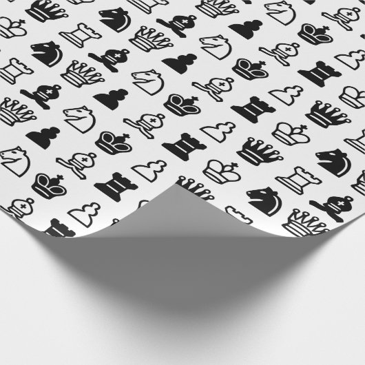 Chess Piece Pattern Cadeaupapier (Hoek)