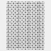 Chess Piece Pattern Fleece Deken (Voorkant)