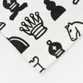 Chess Piece Pattern Fleece Deken (Hoek)