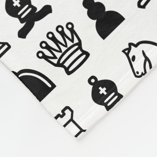 Chess Piece Pattern Fleece Deken (Hoek)