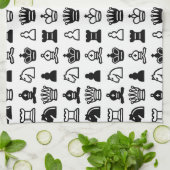 Chess Piece Pattern Theedoek (Gevouwen)