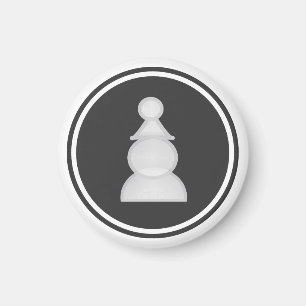Chess Piece White Pawn Magneet