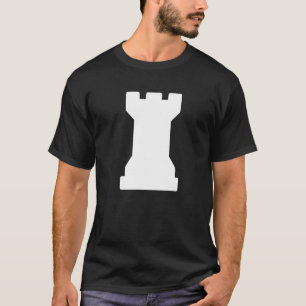 Chess Piece White Rook Chess Club Rook White Chess T-shirt