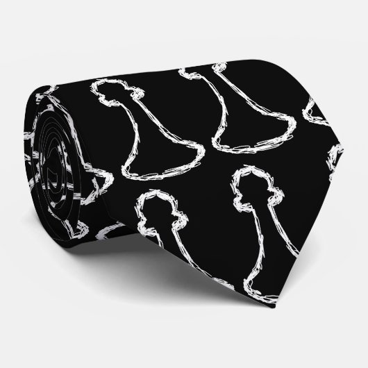 Chess Piece. Wit. Stropdas (Opgerold)