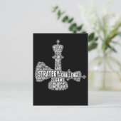 Chess Piece WordStrategy Challenge Board game Briefkaart (Staand voorkant)