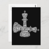 Chess Piece WordStrategy Challenge Board game Briefkaart (Voorkant / Achterkant)